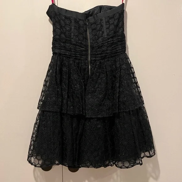 Vintage Betsy Johnson Black Strapless w removable “halter” strap - Picture 3 of 16